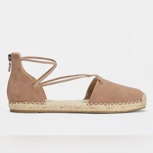 Eileen Fisher Brown Espadrille nubuck leather shoes size 8.5 excellent condition